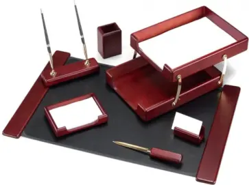 Настольный деревянный набор (7 предметов, орех, коричневый) (T7D-35A) обложка книги