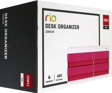 Органайзер настольный "Rio" (белый/малиновый) (EZ25040) обложка книги