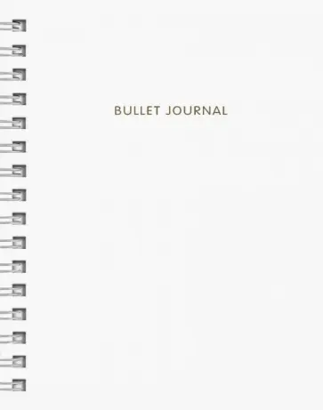 Bullet Journal (Белый) 162x210 мм, твердая обложка, пружина, блокнот в точку, 120 страниц обложка книги