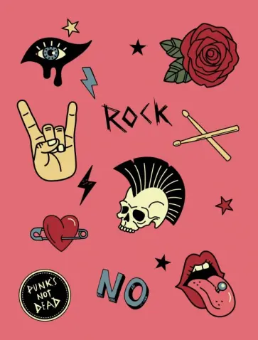 Тетрадь "Punk's not dead" (48 листов, А5, клетка) обложка книги