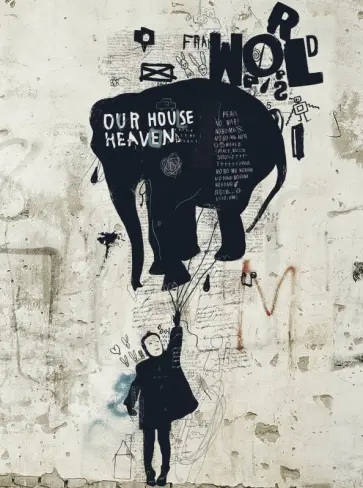 Тетрадь 40 листов "Граффити. Воздушный слон", А4, клетка обложка книги