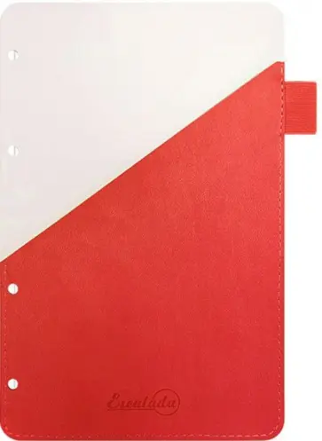 Разделитель для ежедневника (А5, пластик + карман, красный) (50298) обложка книги