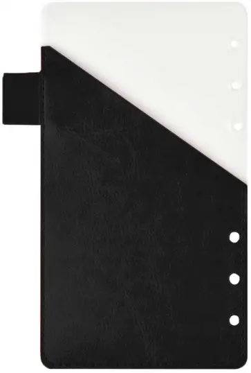 Разделитель для ежедневника (А6, пластик + карман, черный) (50301) обложка книги