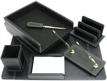 Настольный набор, 7 предметов, Good Sunrise, черный искусственная кожа (BK7W-1A) обложка книги