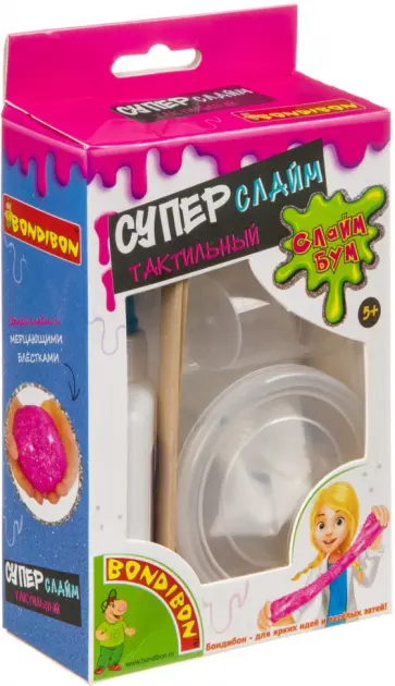 Опыты "СЛАЙМ БУМ, СУПЕРслайм тактильный" (ВВ3762) обложка книги