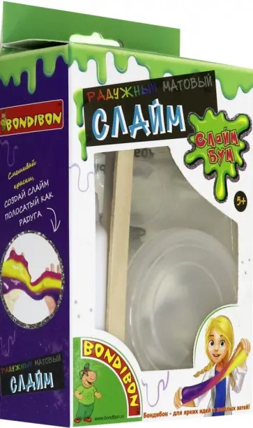 Опыты "СЛАЙМ БУМ, Радужный матовый слайм" (ВВ3763) обложка книги