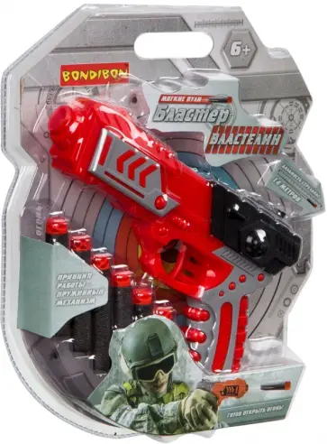 Бластер «ВЛАСТЕЛИН», в наборе 6 мягких пуль (ВВ4018) обложка книги