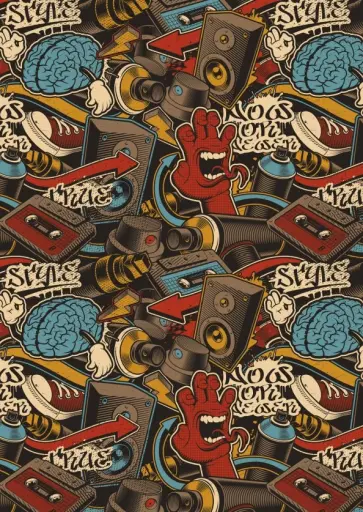 Тетрадь 40 листов "Граффити. Меломан", А4 обложка книги