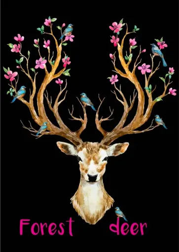 Тетрадь 40 листов "Олень", А4 обложка книги