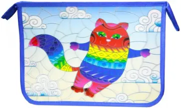 Папка на текстильной молнии "Кот" (А4, 23х32 см) (CY/1N-Cat) обложка книги