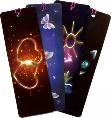 Набор 3D закладок (5,5х16 см, 4 штуки) (Z-2-3DN-W) обложка книги