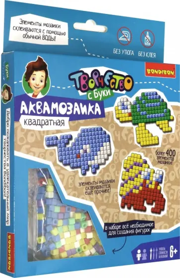 Набор для творчества "Аквамозаика квадратная. Морские жители" (ВВ3959) Набор для творчества "Аквамозаика квадратная. Морские жители" (ВВ3959) обложка книги