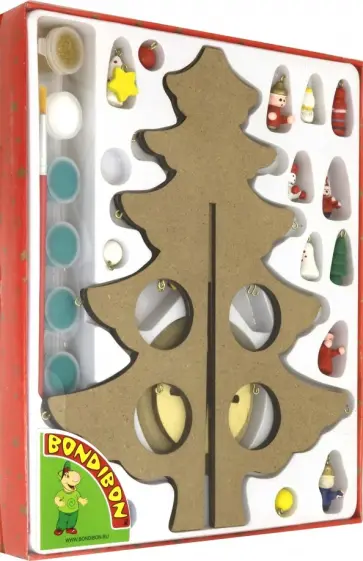 Новогодняя елочка-раскраска с игрушками (ВВ3732) обложка книги