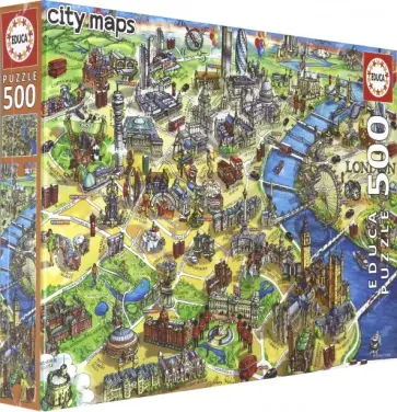 Пазл 500. Карта Лондона (18451) обложка книги