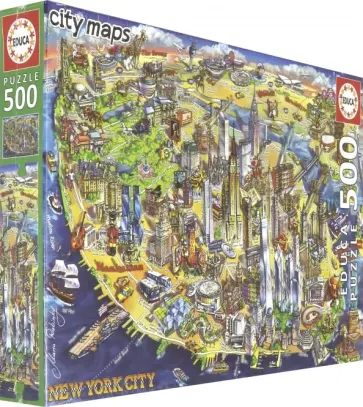 Пазл-500 "Карта Нью-Йорка" (18453) обложка книги