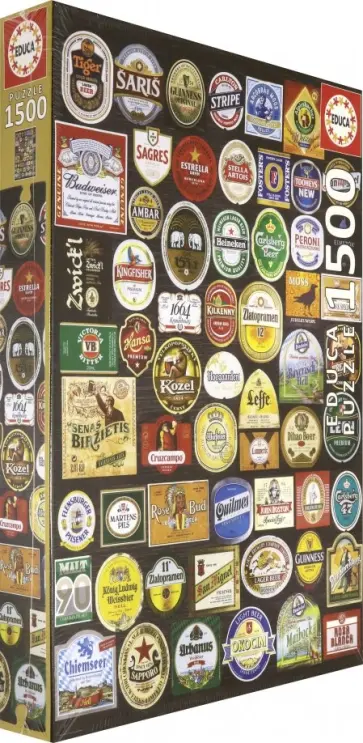 Пазл-1500 "Коллаж марки пива" (18463) обложка книги