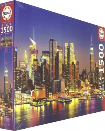 Пазл 1500. Манхэттен ночью (18466) обложка книги