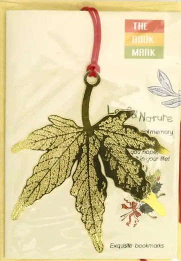 Закладка для книг металлическая с лентой + конверт (M-3351) Закладка для книг металлическая с лентой + конверт (M-3351) обложка книги