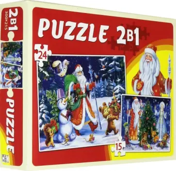 Maxi-пазлы 2 в 1 "Новый год спешит к нам" ( П-7913) обложка книги