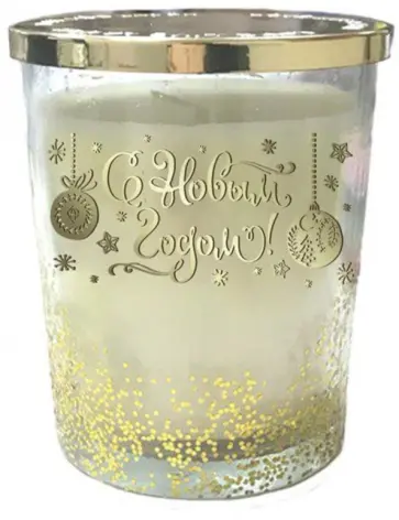 Свеча новогодняя ароматизированная "Свеча в баночке", шоколад (78553) обложка книги