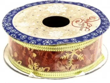 Лента "Снежинки красное золото" (78656) обложка книги