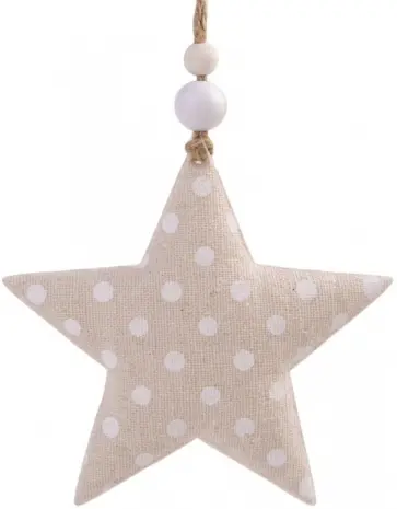 Подвесное украшение "Звезда с белыми кружочками" (80195) обложка книги