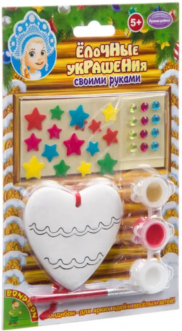 Набор для творчества "Елочные украшения" Сердечко (ВВ3734) обложка книги