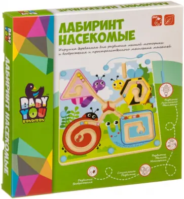 Деревянный лабиринт "Насекомые" (ВВ4009) обложка книги
