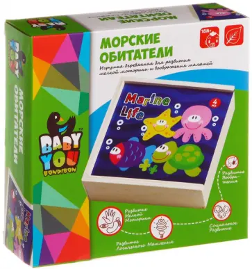 Игровой  набор пазлы, Морские обитатели (TKA382/ВВ1094) обложка книги