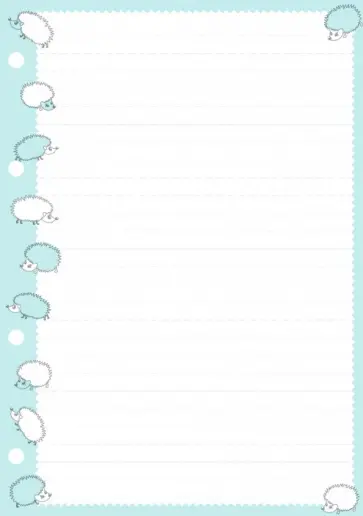 Сменный блок для тетрадей на кольцах Ёжики, А5+, 50 листов, линия обложка книги