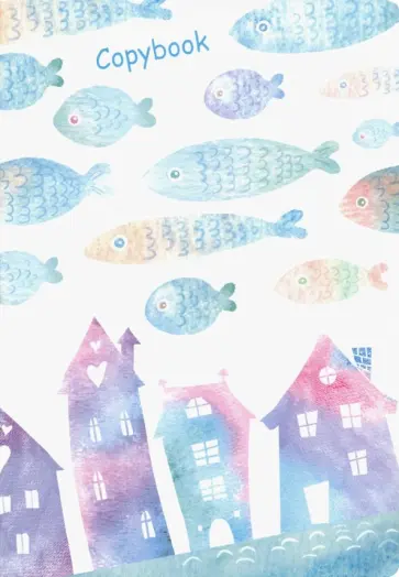 Тетрадь общая Fish Flying High, 40 листов, клетка, А5 обложка книги
