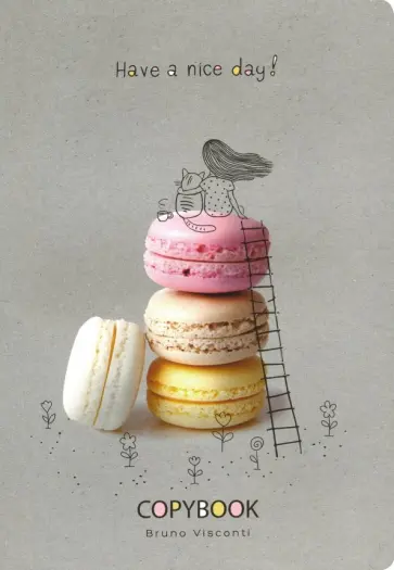 Тетрадь общая "Nice Days with Macarons" (А5, 40 листов, клетка) (7-40-001/56) обложка книги