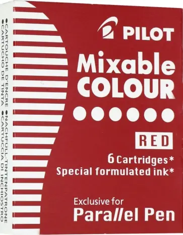 Картриджи для ручки перьевой, 6 штук, красные (IC-P3-S6 (R) обложка книги