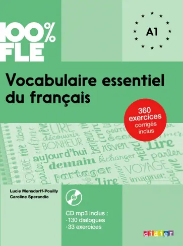 Mensdorf-Pouilly, Sperandio - Vocabulaire essentiel du francais A1 + CD MP3 обложка книги
