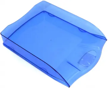 Лоток горизонтальный "LIGHT" прозрачно-синий (M-16047) обложка книги