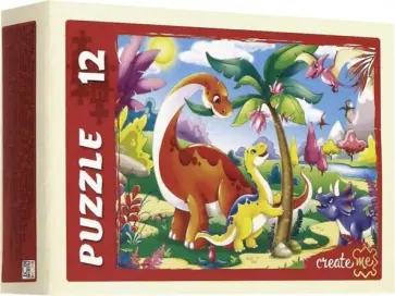 Puzzle-12 "Яркие динозавры"( П12-0620) обложка книги