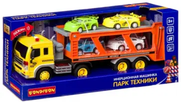 Машинка инерционная «Парк техники. Автовоз» (со светом и звуком) (ВВ4057) обложка книги