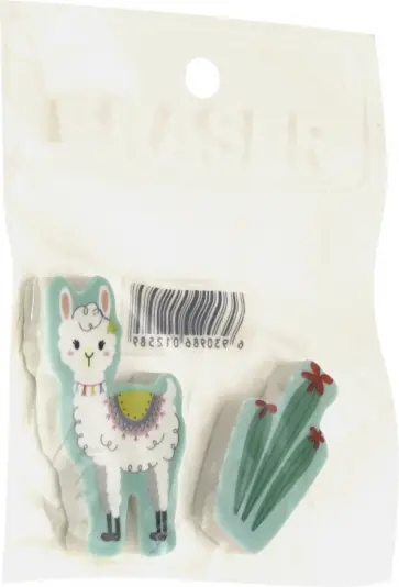 Набор ластиков "Лама и кактус", 2 штуки (Л-6375) обложка книги