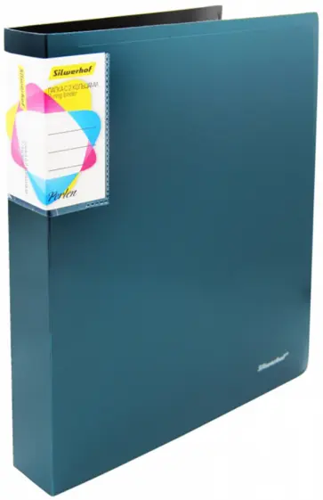 Папка на 2 кольцах "Perlen" зеленый металлик (271957-75) обложка книги