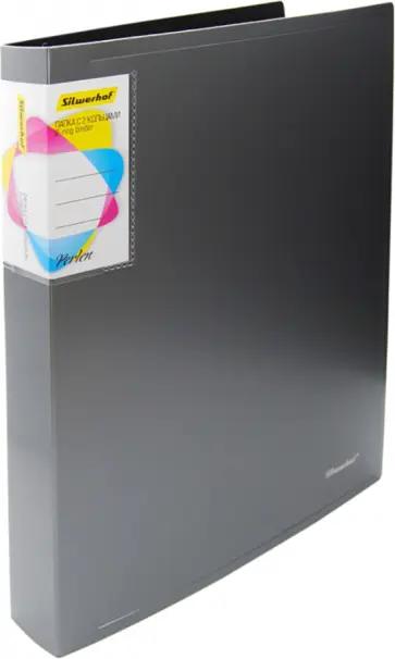 Папка на 2 кольцах Perlen серебристый металлик (271957-77) обложка книги