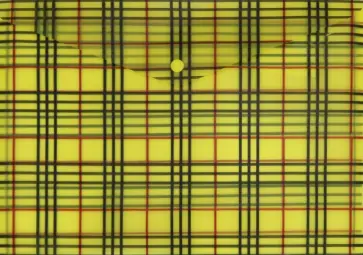 Конверт на кнопке А4, Клетка желтая (PK801AYEL) обложка книги