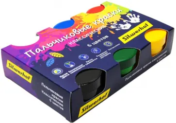 Краски пальчиковые классические "Цветландия", 6 цветов (961136-06) обложка книги