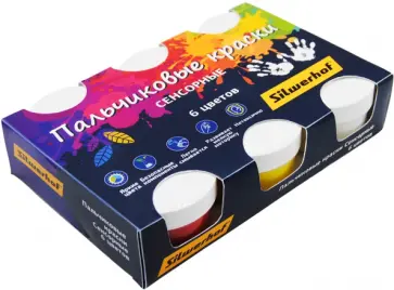 Краски пальчиковые сенсорные "Цветландия", 6 цветов (961138-06) обложка книги