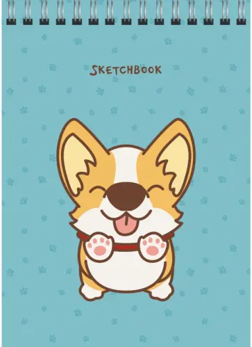 Скетчбук "Собачка" (40 листов, А6+, евроспираль) (ТС6404725) обложка книги