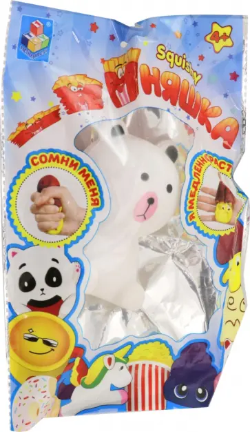 Игрушка-антистресс "Белый медведь" (Т14684) обложка книги