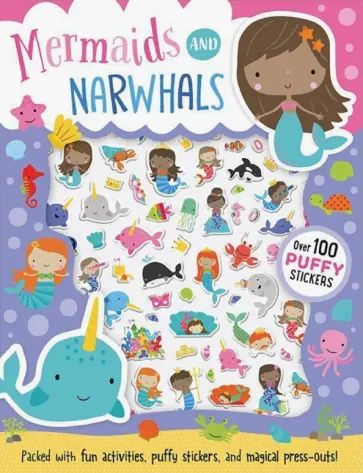 Mermaids and Narwhals Puffy Stickers book обложка книги