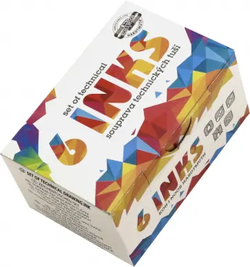 Набор туши для черчения, 6 цветов по 20 гр. обложка книги