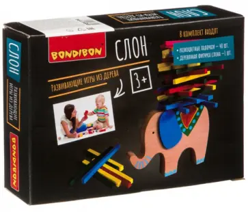 Игра развивающая. Игра-баланс "Слон" (ВВ4194) обложка книги