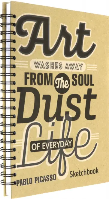 Скетчбук "Цитата Пикассо" (70 листов, А4, спираль) (04383) обложка книги