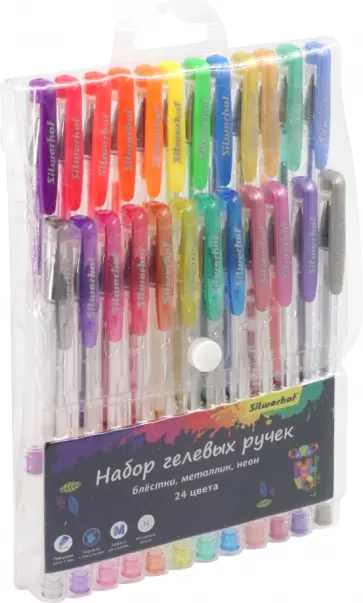 Набор гелевых ручек Цветландия MIX, 24 цвета обложка книги